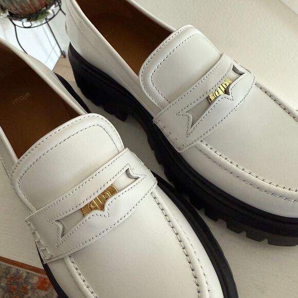 Maje Leather Platform Loafers - New - Picture 6 of 10